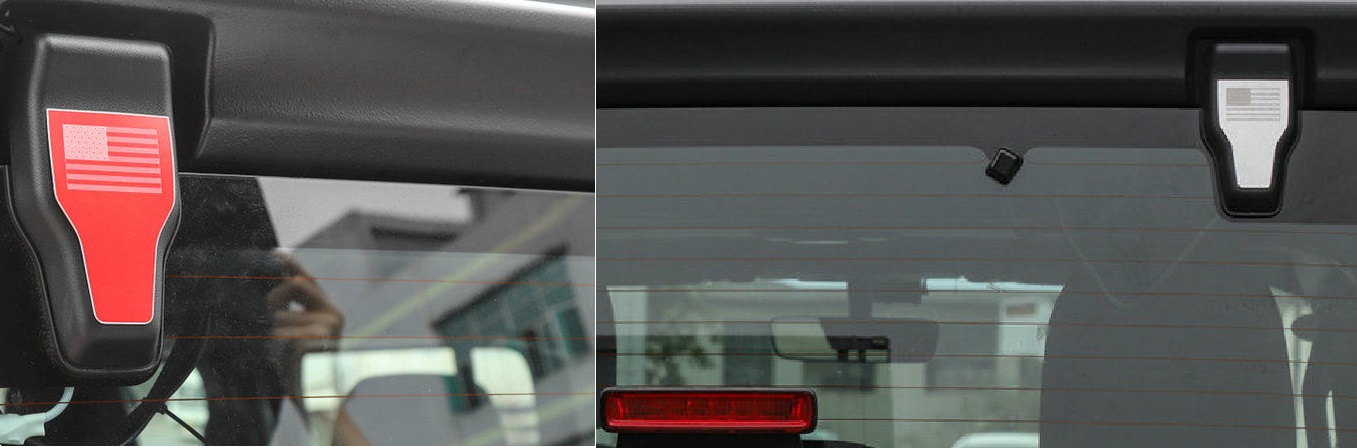 2018-up Jeep Wrangler JL American Flag Rear Window Hinge Covers